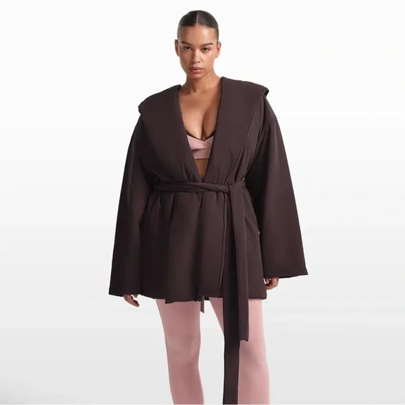 Nike Skims Woven Nylon Wrap Coat NWOT MEDIUM - Picture 1 of 4